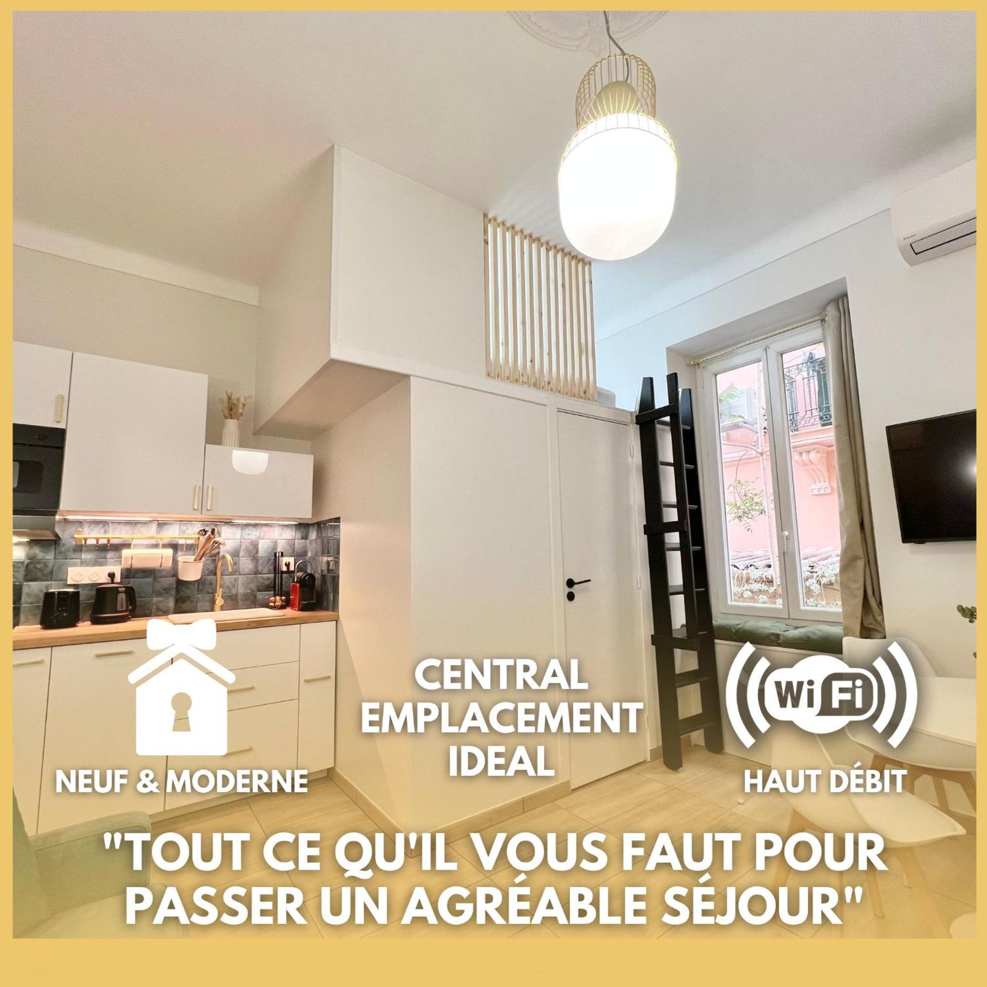 Appartements Neuf - Frontiere De Monaco - Clim - Wifi Cap-d'Ail Dış mekan fotoğraf